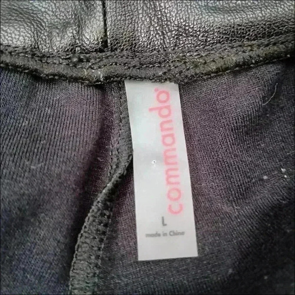 Commando Faux Leather Jogger Pant High Rise Black Women's Large - Picture 4 of 5